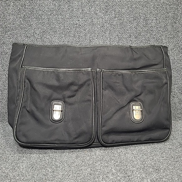 Vtg‎ COACH Black Leather/ Nylon Men's Briefcase Messenger Bag - Picture 9 of 14